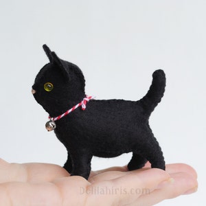 Felt Stuffed Cat Sewing Pattern. Mini felt Animal PDF Stuffed Animal Pattern. SVG File. image 1