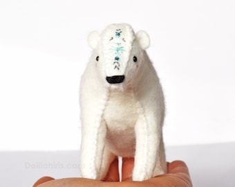 Polar Bear DIY Hand Sewing & Embroidery Kit - Felt Stuffed Animal Kit