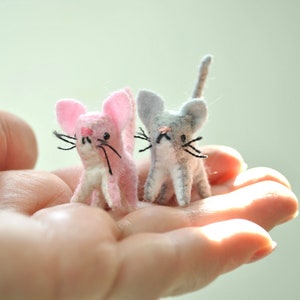 DIY Felt Miniature Animals Tiny Kitten Sewing Pattern