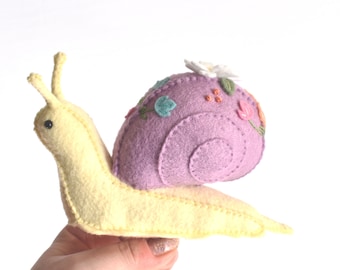 DIY Felt Snail Sewing Kit - Make Your Own Garden Snail Plush