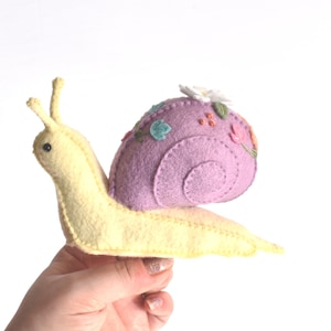 DIY Felt Snail Sewing Kit Make Your Own Garden Snail Plush image 1