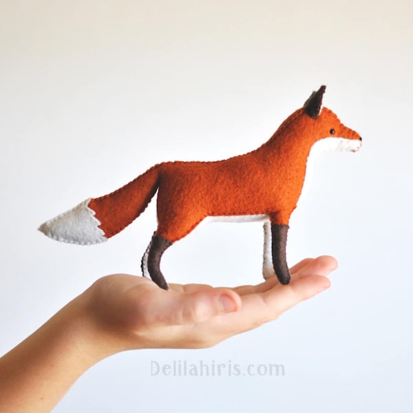 DIY Felt Fox Pattern PDF & SVG Files - Créez vos propres ornements d’animaux en peluche