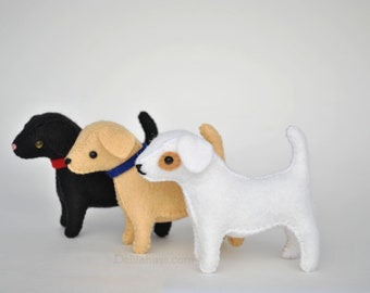 Felt Dog Sewing Pattern PDF & SVG. Make Your Own Felt Animal Toys Tutorials