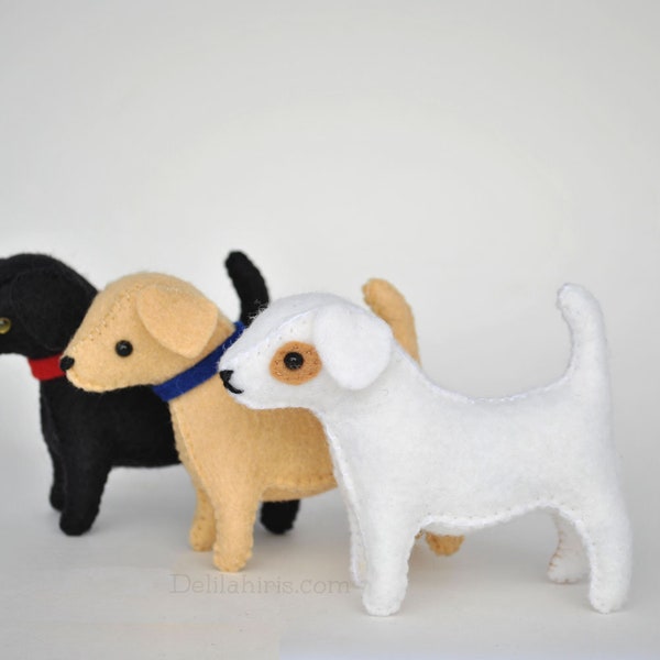 Felt Dog Sewing Pattern PDF & SVG. Make Your Own Felt Animal Toys Tutorials