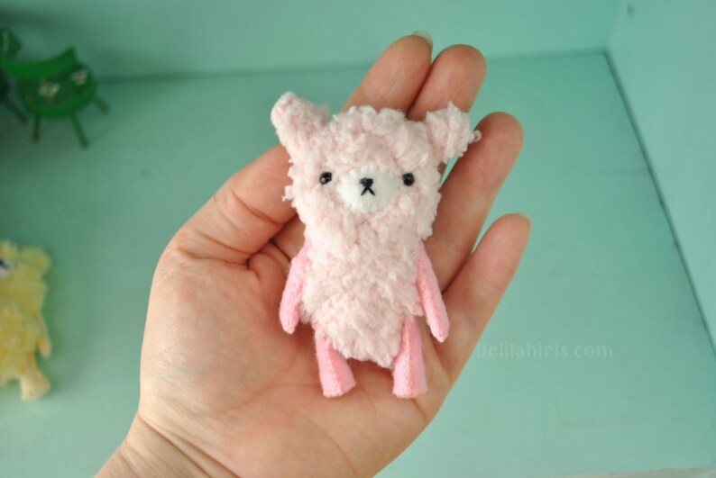 cute pink vintage teddy bear handmade pdf sewing pattern