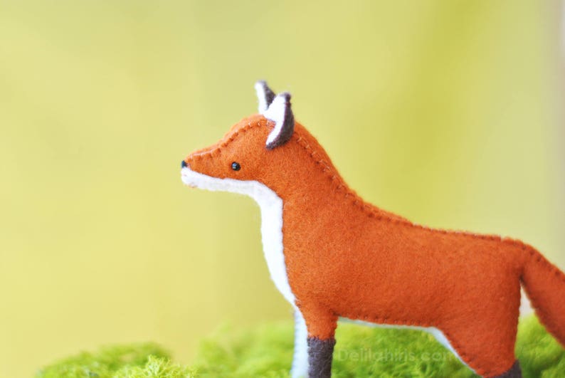Stuffed fox sewing pattern