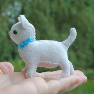 Felt Stuffed Cat Sewing Pattern. Mini felt Animal PDF Stuffed Animal Pattern. SVG File. image 7