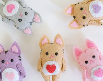 Kawaii Cat Ornament Sewing Pattern