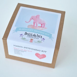 Pink Elephant Craft Kit Stuffed Animal Sewing Project image 3