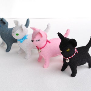 Felt Stuffed Cat Sewing Pattern. Mini felt Animal PDF Stuffed Animal Pattern. SVG File. image 3