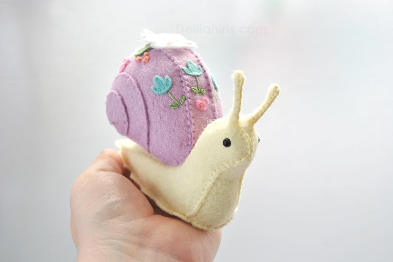 DIY Felt Snail Sewing Kit Make Your Own Garden Snail Plush image 7