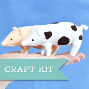 felt pig sewing craft kit