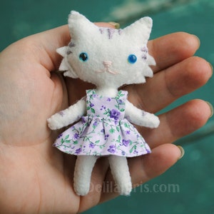 Felt Cat Doll Pattern PDF Doll Sewing Pattern, SVG Cutting Files image 2