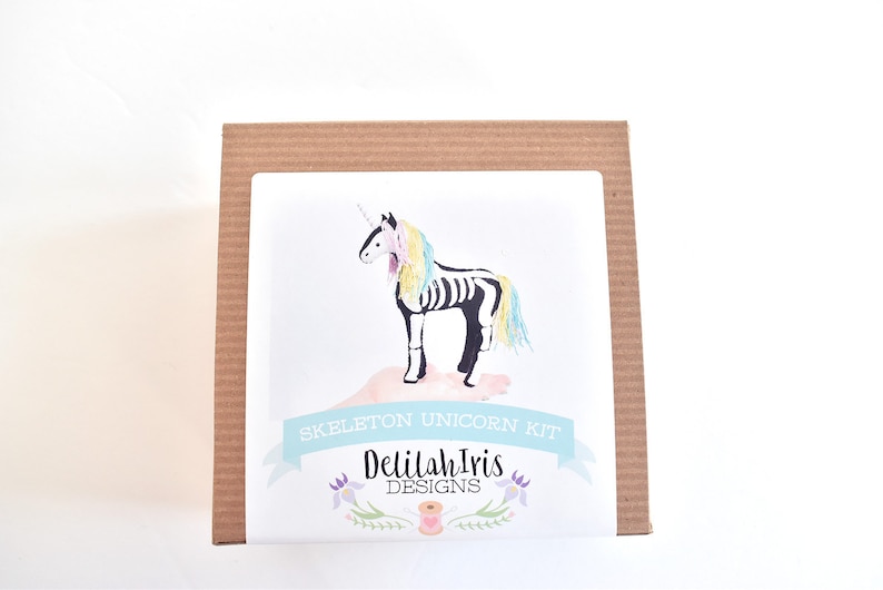 Skeleton Unicorn Stuffed Animal Sewing Craft Kit image 4