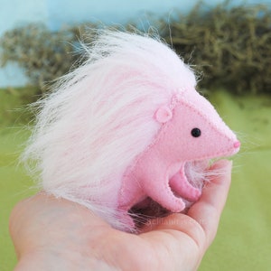 Pink Hedgehog Stuffed Animal Kit * DIY Hand Sewing Kit