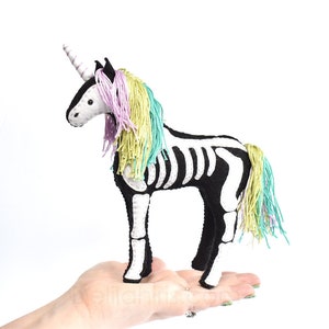 Skeleton Unicorn Stuffed Animal Sewing Craft Kit image 2