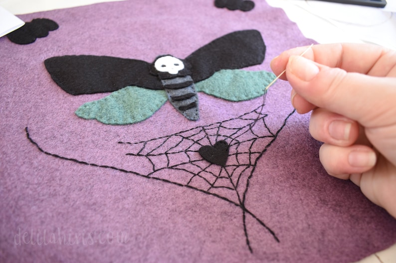 DIY Trick Or Treat Bag Woodland Deaths Head Moth image 3