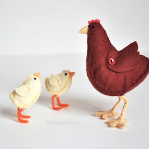 Felt Chicken Stuffed Animal Sewing Pattern PDF & SVG