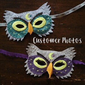 Felt Owl Mask Hand Sewing Kit - Floral Addition image 8