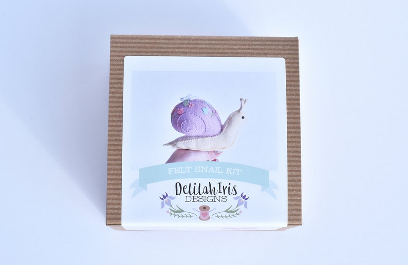 DIY Felt Snail Sewing Kit Make Your Own Garden Snail Plush image 3