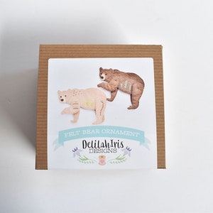 Woodland Felt Bear Ornaments Hand Sewing And Embroidery Kit image 4