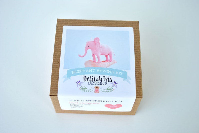 Pink Elephant Craft Kit Stuffed Animal Sewing Project image 5