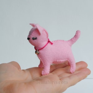 Felt Stuffed Cat Sewing Pattern. Mini felt Animal PDF Stuffed Animal Pattern. SVG File. image 5