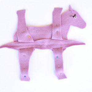 Stuffed Unicorn Pattern SVG PDF Felt Animal Sewing Pattern image 5