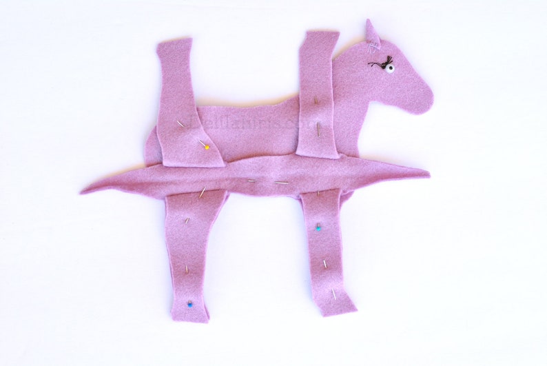 Stuffed Unicorn Pattern SVG PDF Felt Animal Sewing Pattern image 5