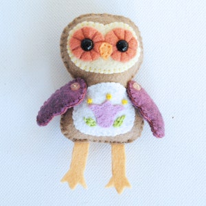 Felt Owl Ornament Sewing Pattern DIY Craft Project image 7