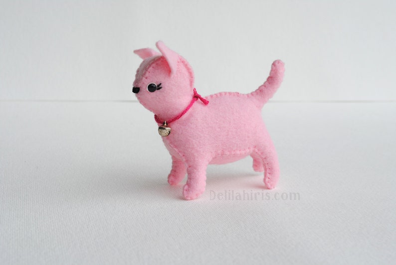Felt Stuffed Cat Sewing Pattern. Mini felt Animal PDF Stuffed Animal Pattern. SVG File. image 8