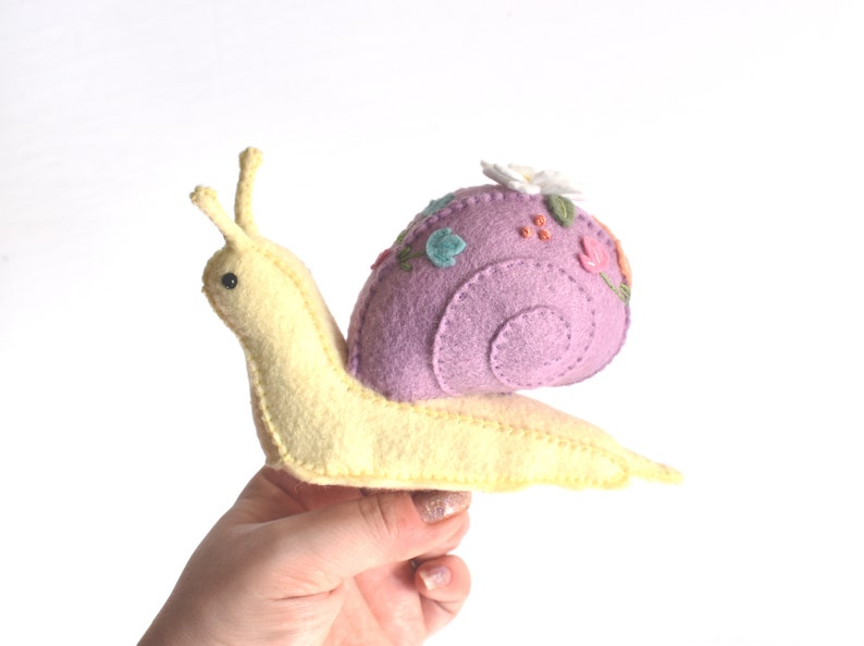 DIY Felt Snail Sewing Kit Make Your Own Garden Snail Plush image 1