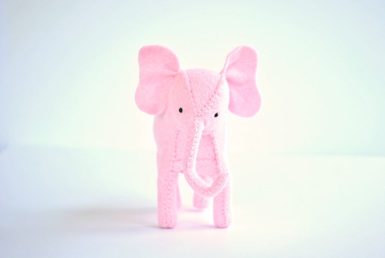 Pink Elephant Craft Kit Stuffed Animal Sewing Project image 4