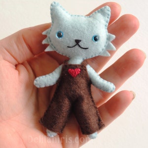 Felt Cat Doll Pattern PDF Doll Sewing Pattern, SVG Cutting Files image 3