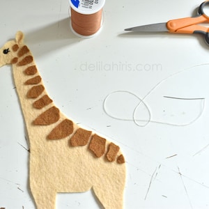 Giraffe Sewing Pattern PDF &amp; SVG With Tutorial to Make Your Own Felt ...