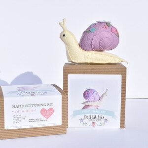 DIY Felt Snail Sewing Kit Make Your Own Garden Snail Plush image 2