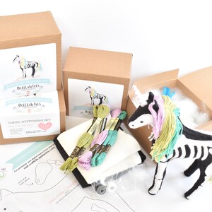 Skeleton Unicorn Stuffed Animal Sewing Craft Kit image 3