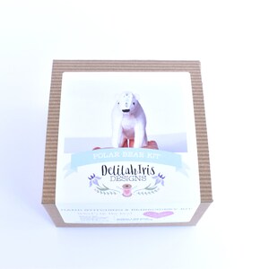 Polar Bear DIY Hand Sewing & Embroidery Kit Felt Stuffed Animal Kit image 10