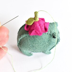 Felt Frog Pattern with PDF & SVG featuring Mushroom, Flower Bud and Lilli-Pad Hats image 9