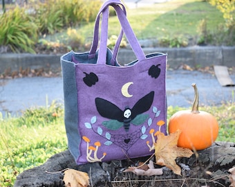 DIY Trick Or Treat Bag Woodland Deaths Head Moth