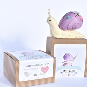 DIY Felt Snail Sewing Kit Make Your Own Garden Snail Plush image 5