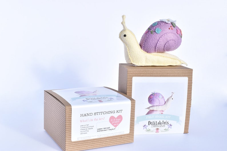 DIY Felt Snail Sewing Kit Make Your Own Garden Snail Plush image 5