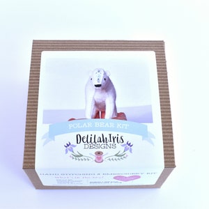 Polar Bear DIY Hand Sewing & Embroidery Kit Felt Stuffed Animal Kit image 3