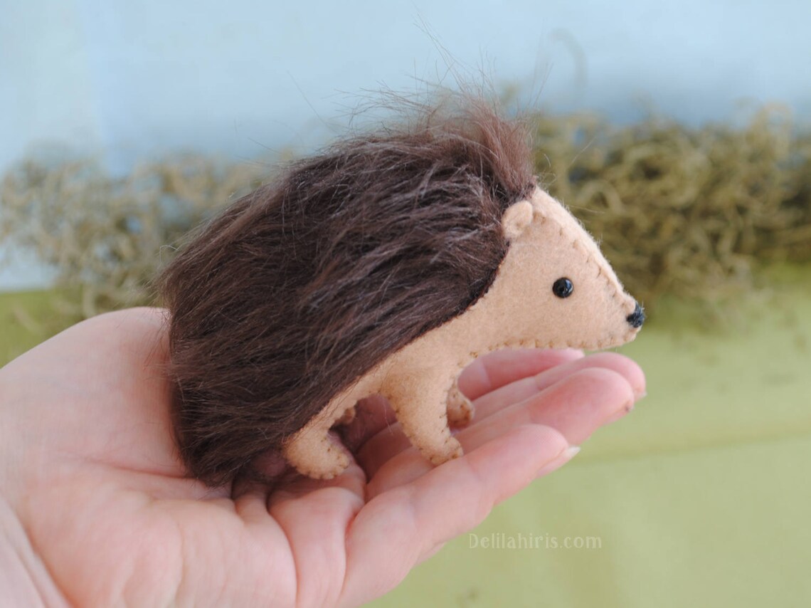 Stuffed Hedgehog Felt Animal Kit DIY Sewing Craft Kit Make Etsy