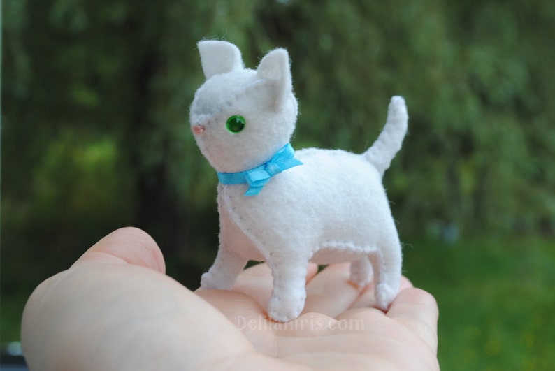 Felt Stuffed Cat Sewing Pattern. Mini felt Animal PDF Stuffed Animal Pattern. SVG File. image 4