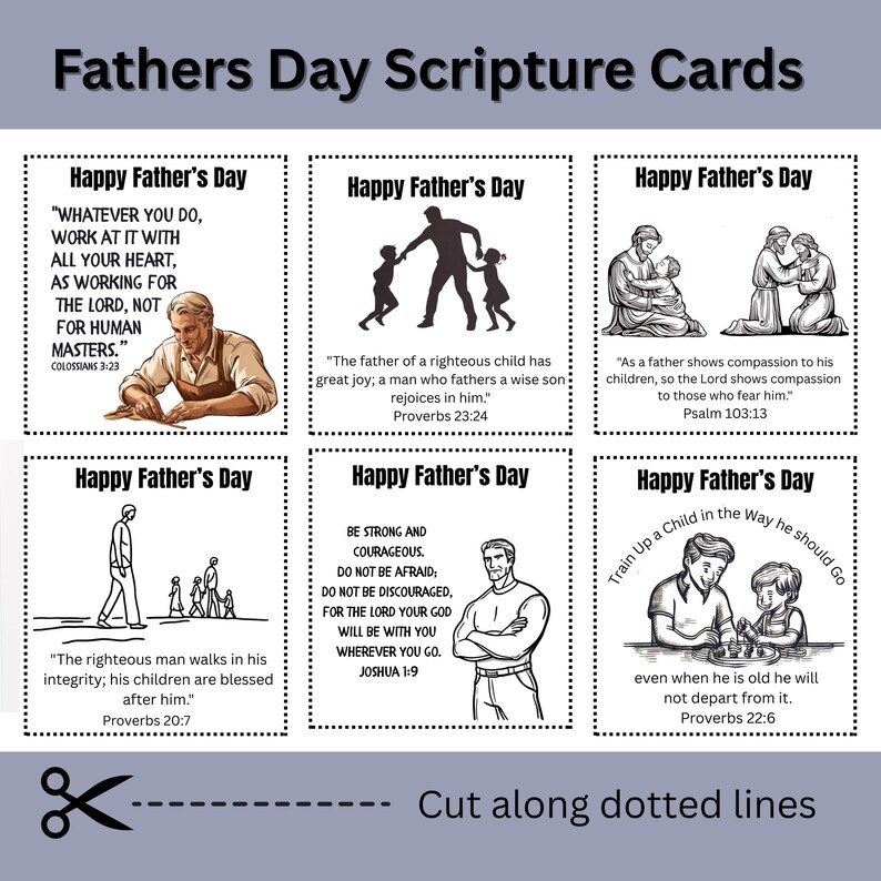 Scripture Cards for Father's Day | Inspirational Faith Cards for Dad ...
