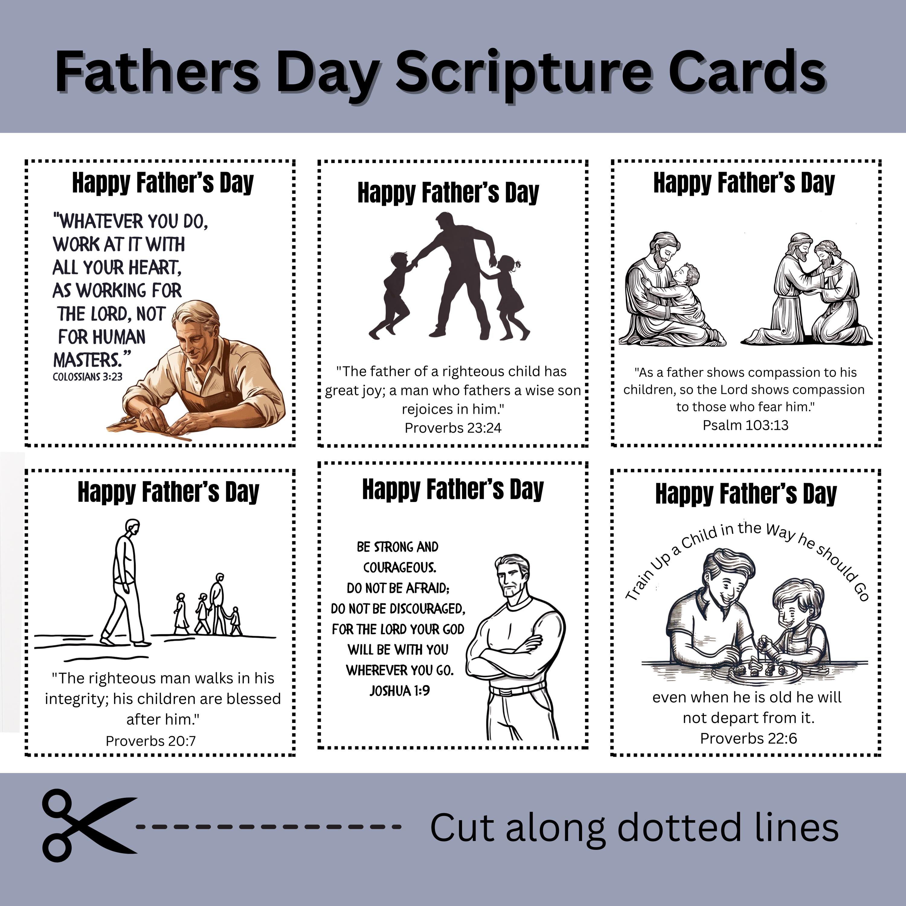 Scripture Cards for Father's Day | Inspirational Faith Cards for Dad ...