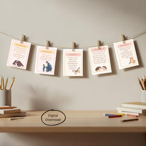 Kids Bible Verse Cards | Illustrated Proverbs, Sunday School (Digital Download)