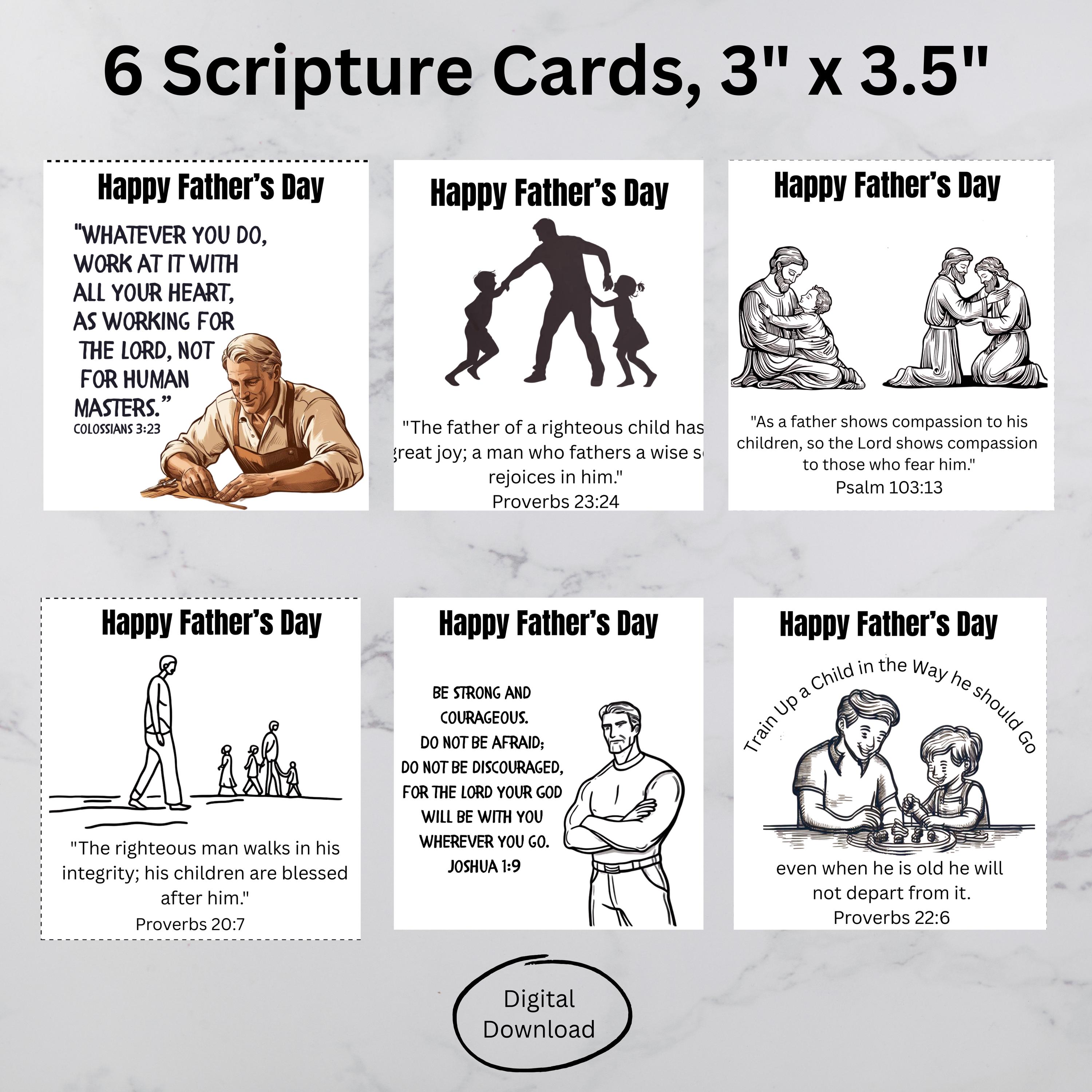 Scripture Cards for Father's Day | Inspirational Faith Cards for Dad ...