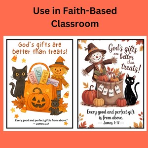 Biglietti di auguri cristiani di Halloween per bambini, versetti biblici (download digitale) immagine 7